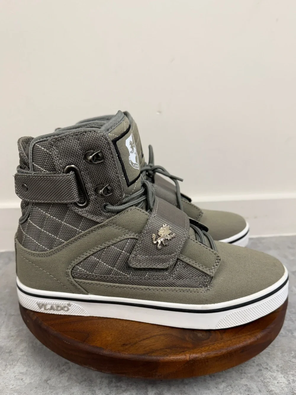 VLADO Atlas II High Top Sneakers Gray‎ Olive Size 7.5 Streetwear